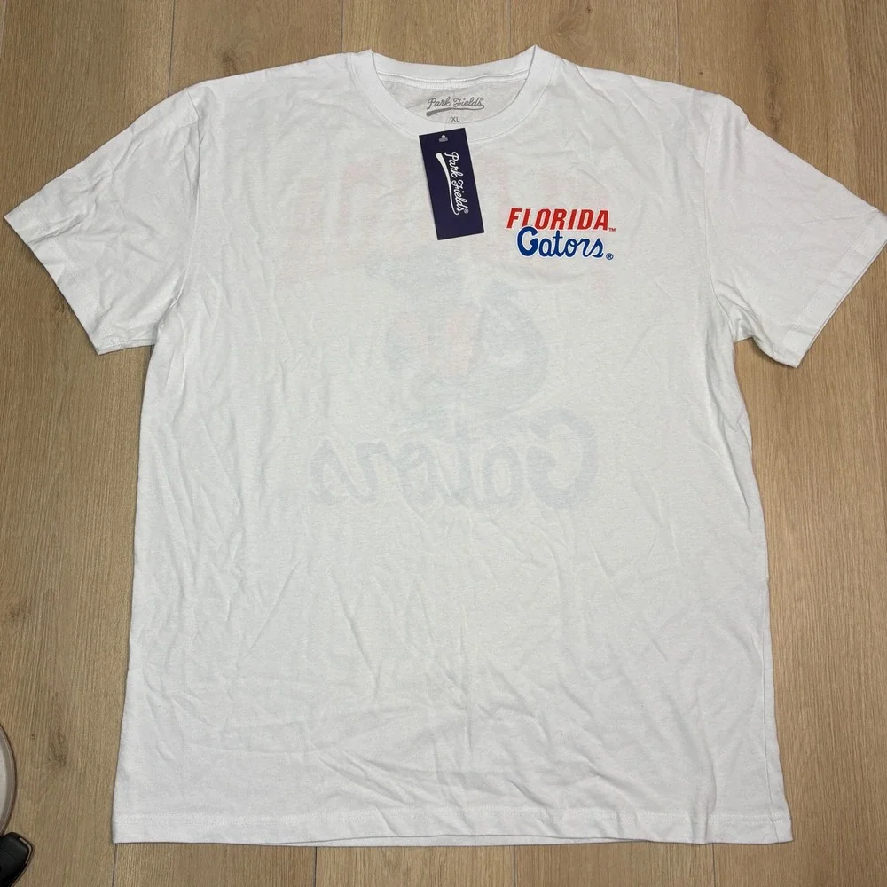 Park Fields Florida Gators T-Shirt Mens XL White Short Sleeve Graphic Tee NWT